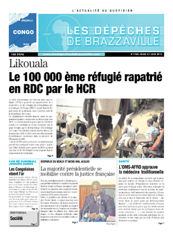 Les Dépêches de Brazzaville : Édition brazzaville du 05 septembre 2013