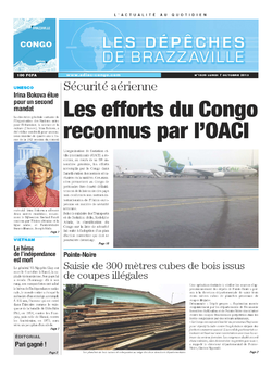 Les Dépêches de Brazzaville : Édition brazzaville du 07 octobre 2013