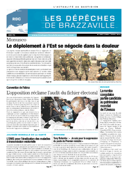 Les Dépêches de Brazzaville : Édition kinshasa du 07 avril 2014