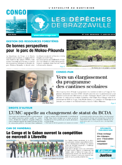 Les Dépêches de Brazzaville : Édition brazzaville du 17 janvier 2018