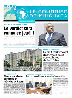 Les Dépêches de Brazzaville : Édition brazzaville du 08 mars 2018