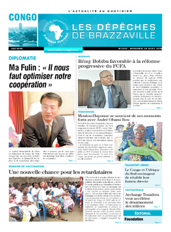 Les Dépêches de Brazzaville : Édition brazzaville du 25 avril 2018