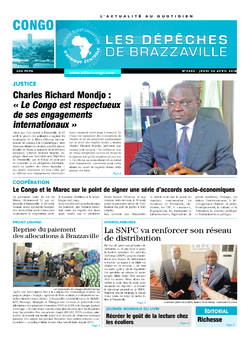 Les Dépêches de Brazzaville : Édition brazzaville du 26 avril 2018