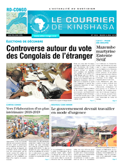 Les Dépêches de Brazzaville : Édition brazzaville du 08 mai 2018