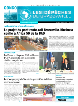 Les Dépêches de Brazzaville : Édition brazzaville du 09 mai 2018